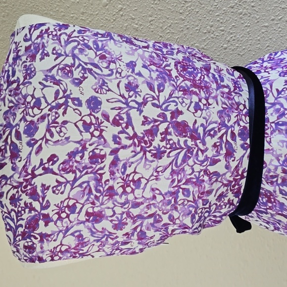 Carolina Herrera Elegant Purple Floral Maxi Dress - Picture 8 of 14